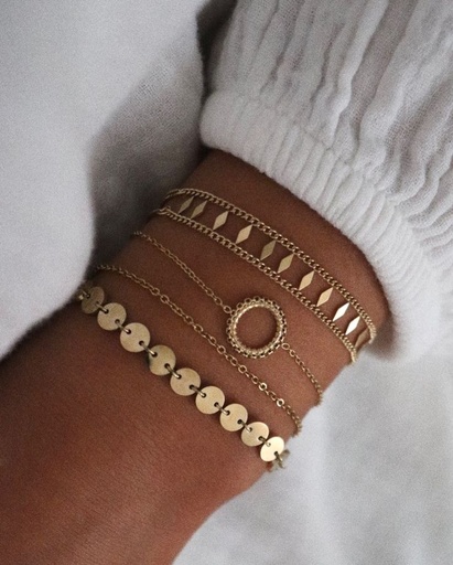 lot de 3 bracelets en or